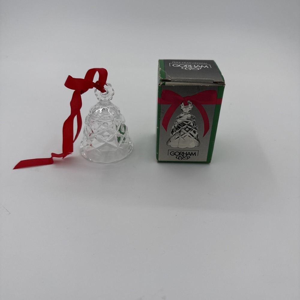 Gorham Vintage Full Lead Holiday Christmas Bell With Box Ornament Or Display‎